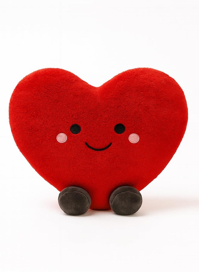 ZEXSAZONE Red Love Heart Plush Soft Toy - 28 cm Cute Stuffed Cushion | Huggable Romantic Pillow for Kids, Girls, Girlfriend & Wife | Valentine, Birthday - Image 1